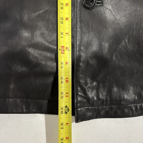 Wilsons Pelle Studio Leather Jacket Mens XL Driving Coat Black 4 Button - Primo! - Picture 12 of 16